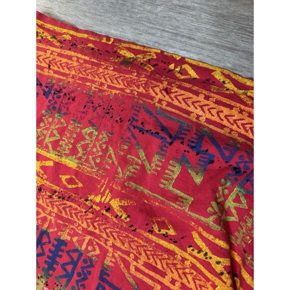 Vintage EZL Tribal Tee Shirt One Size USA Short Sleeve 90s Paint Distressed - Picture 7 of 7